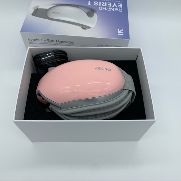 Renpho Eyeris 1V Eye Massager Pink Heated Voice Controlled Bluetooth Music - Picture 5 of 9